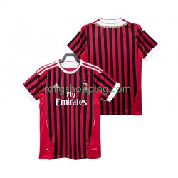 Fotbollströja AC Milan 2012 Retro Män Hemmaställ 2011 Kort ärm