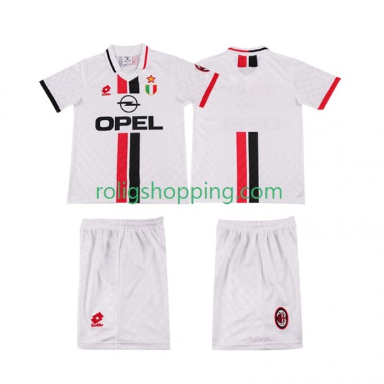 Fotbollströja AC Milan 1996 1997 Retro Barn Bortaställ Kort ärm