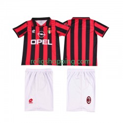 Fotbollströja AC Milan 1996 1997 Retro Barn Hemmaställ Kort ärm