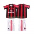 Fotbollströja AC Milan 1998 Retro Barn Hemmaställ 1999 Kort ärm