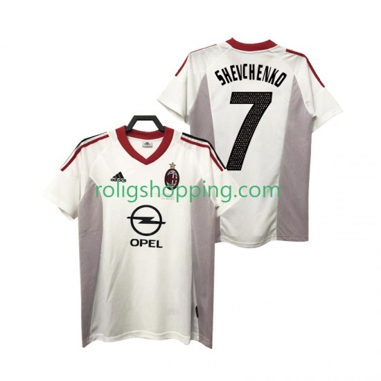 Fotbollströja AC Milan SHEVCHENKO 7 2005 Retro Män Bortaställ 2004 Kort ärm