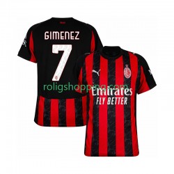 Fotbollströja AC Milan Santiago Gimenez 7 Män Hemmaställ 2025-2026 Kort ärm