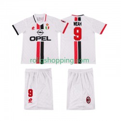 Fotbollströja AC Milan WEAH 8 1996 1997 Retro Barn Bortaställ Kort ärm
