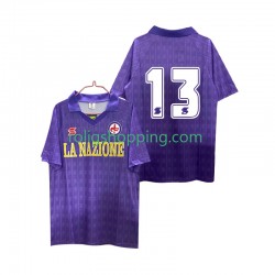 Fotbollströja Fiorentina 13 1989 1990 Retro Män Hemmaställ Kort ärm