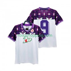 Fotbollströja Fiorentina 9 1992 1993 Retro Män Bortaställ Kort ärm