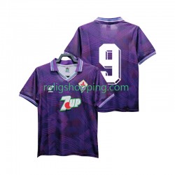 Fotbollströja Fiorentina 9 1992 1993 Retro Män Hemmaställ Kort ärm