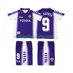 Fotbollströja Fiorentina BASTUTA 9 2000 Retro Barn Hemmaställ 1999 Kort ärm