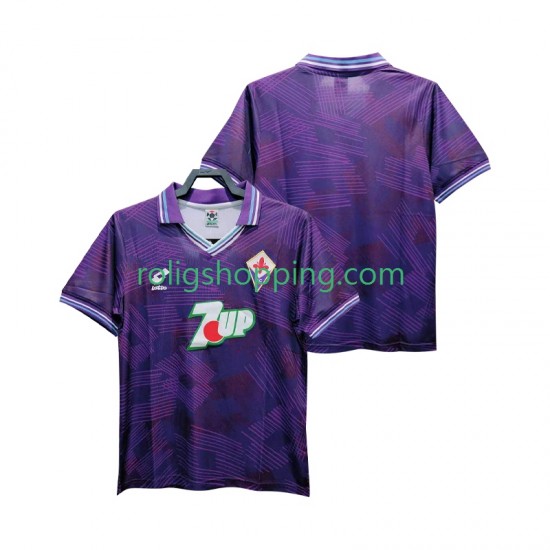 Fotbollströja Fiorentina 1992 1993 Retro Män Hemmaställ Kort ärm