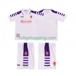 Fotbollströja Fiorentina 1998 Retro Barn Bortaställ 1999 Kort ärm