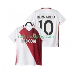 Fotbollströja AS Monaco BERNARDO 10 2016 2017 Män Hemmaställ Kort ärm