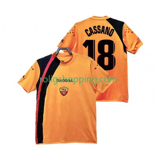 Fotbollströja AS Roma CASSANO 18 2005 Retro Män Hemmaställ 2006 Kort ärm