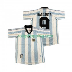 Fotbollströja Argentina BATISUTA 9 1998 Retro Män Hemmaställ Kort ärm