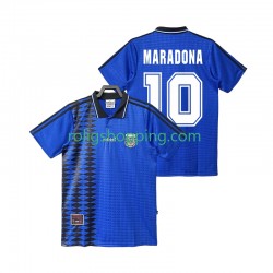 Fotbollströja Argentina MARADONA 10 Retro Män Bortaställ 1994 Kort ärm
