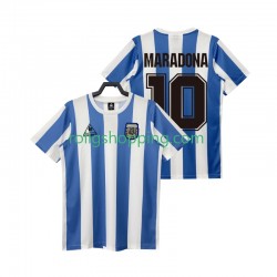 Fotbollströja Argentina MARADONA 10 1986 Retro Män Hemmaställ Kort ärm