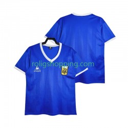 Fotbollströja Argentina 1986 Retro Män Bortaställ Kort ärm