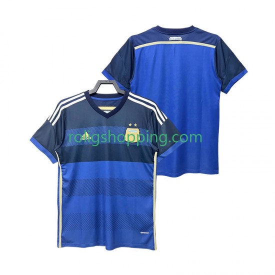 Fotbollströja Argentina 2014 Retro Män Bortaställ Kort ärm