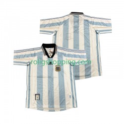 Fotbollströja Argentina 1998 Retro Män Hemmaställ Kort ärm