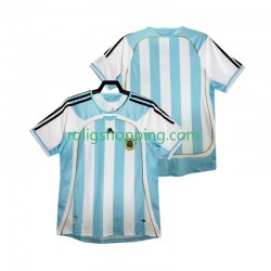 Fotbollströja Argentina 2014 Retro Män Hemmaställ Kort ärm