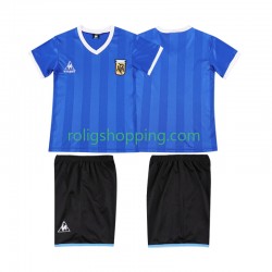 Fotbollströja Argentina 1986 Retro Barn Bortaställ Kort ärm