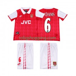 Fotbollströja Arsenal ADAMS 6 1996 Retro Barn Hemmaställ 1994 Kort ärm