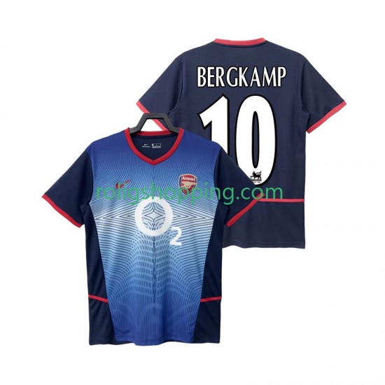 Fotbollströja Arsenal BERGKAMP 10 2002 Retro Män Bortaställ 2004 Kort ärm