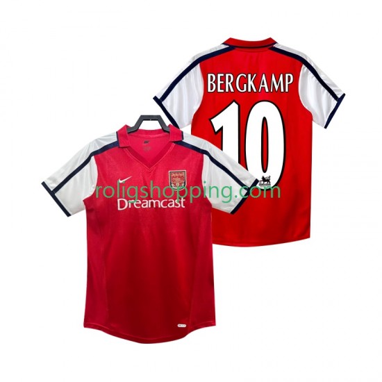 Fotbollströja Arsenal BERGKAMP 10 2001 2002 Retro Män Hemmaställ Kort ärm