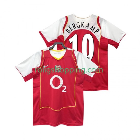 Fotbollströja Arsenal BERGKAMP 10 2005 Retro Män Hemmaställ 2004 Kort ärm