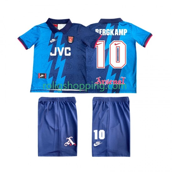 Fotbollströja Arsenal BERGKAMP 10 1995 1996 Retro Barn Bortaställ Kort ärm