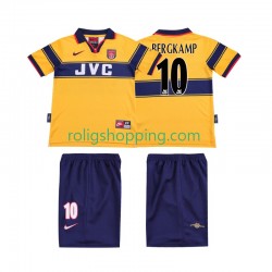Fotbollströja Arsenal BERGKAMP 10 1997 Retro Barn Bortaställ 1999 Kort ärm