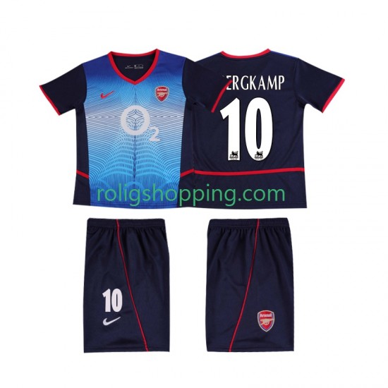 Fotbollströja Arsenal BERGKAMP 10 2002 Retro Barn Bortaställ 2004 Kort ärm