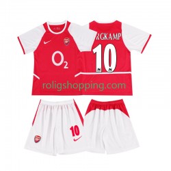 Fotbollströja Arsenal BERGKAMP 10 2002 2003 Retro Barn Hemmaställ Kort ärm