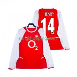 Fotbollströja Arsenal Henry 14 2002 2003 Retro Män Hemmaställ Lång ärm