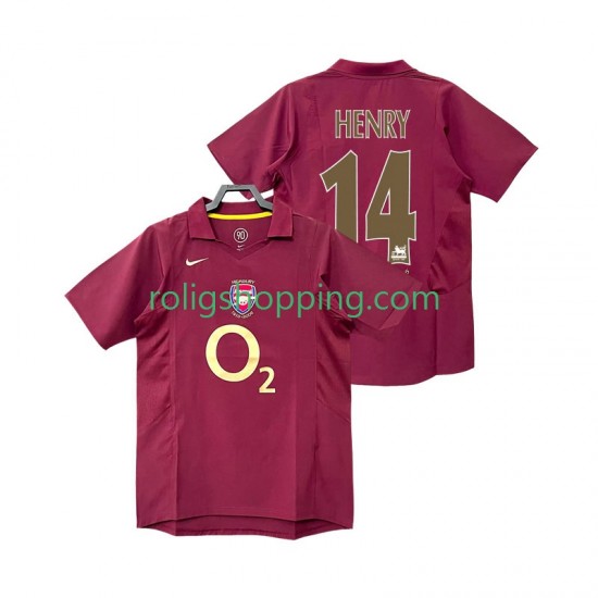 Fotbollströja Arsenal Henry 14 2005 Retro Män Hemmaställ 2006 Kort ärm