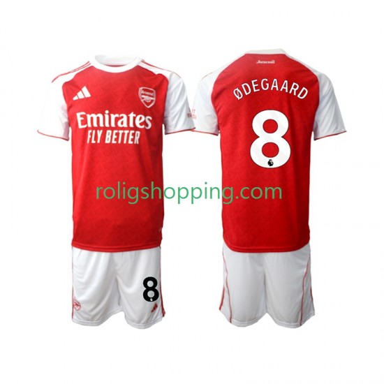 Fotbollströja Arsenal Martin Odegaard 8 Barn Hemmaställ 2025-2026 Kort ärm