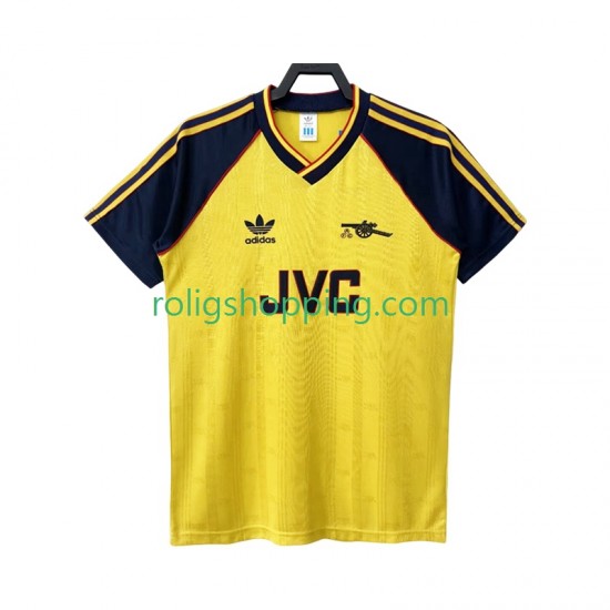 Fotbollströja Arsenal 1988 1990 Retro Män Bortaställ Kort ärm