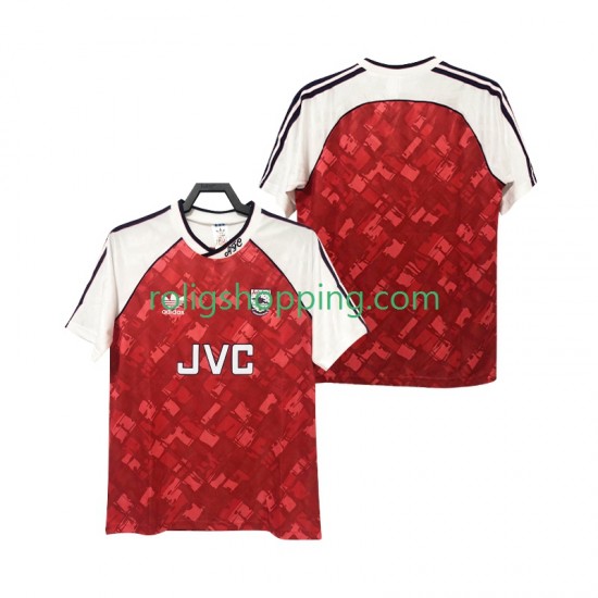 Fotbollströja Arsenal 1990 1992 Retro Män Hemmaställ Kort ärm
