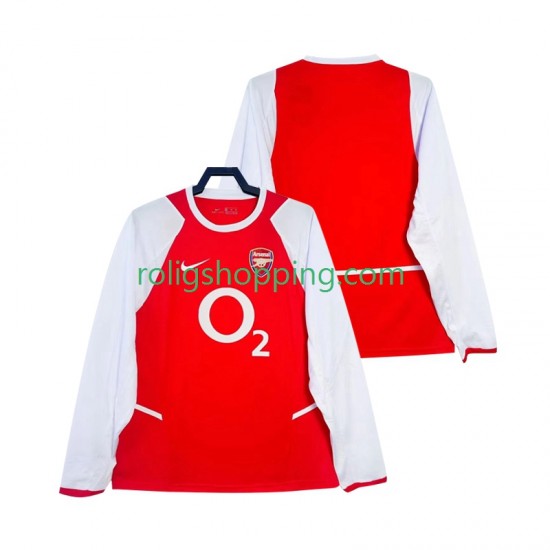 Fotbollströja Arsenal 2002 2003 Retro Män Hemmaställ Lång ärm