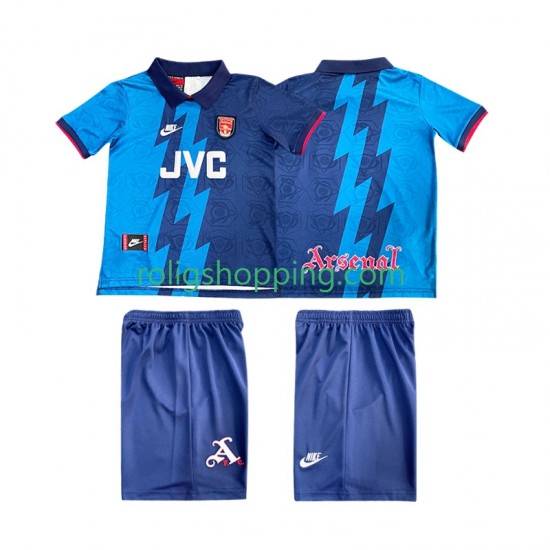 Fotbollströja Arsenal 1995 1996 Retro Barn Bortaställ Kort ärm