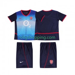 Fotbollströja Arsenal 2002 Retro Barn Bortaställ 2004 Kort ärm