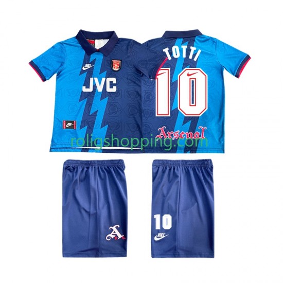 Fotbollströja Arsenal TOTTI 10 1995 1996 Retro Barn Bortaställ Kort ärm