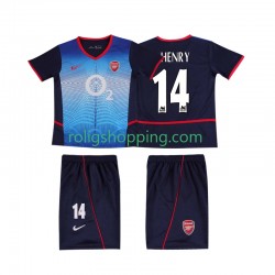 Fotbollströja Arsenal Thierry Henry 14 2002 Retro Barn Bortaställ 2004 Kort ärm