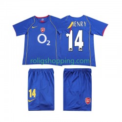 Fotbollströja Arsenal Thierry Henry 14 2005 Retro Barn Bortaställ 2004 Kort ärm
