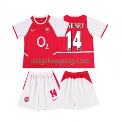 Fotbollströja Arsenal Thierry Henry 14 2002 2003 Retro Barn Hemmaställ Kort ärm