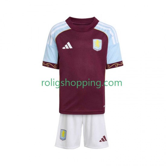 Fotbollströja Aston Villa Barn Hemmaställ 2025-2026 Kort ärm