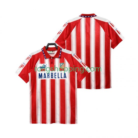 Fotbollströja Atlético Madrid 1995 Retro Män Hemmaställ 1994 Kort ärm