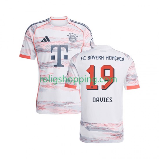 Fotbollströja FC Bayern München Alphonso Davies 19 Män Bortaställ 2025-2026 Kort ärm