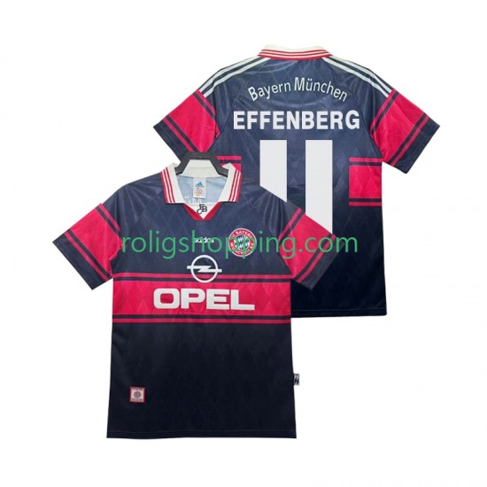 Fotbollströja FC Bayern München Effenberg 11 1997 Retro Män Hemmaställ 1999 Kort ärm