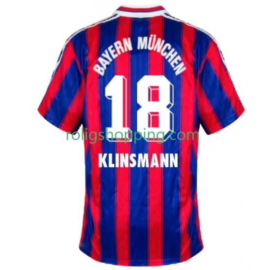 Fotbollströja FC Bayern München Klinsmann 18 1995 1997 Retro Män Hemmaställ Kort ärm