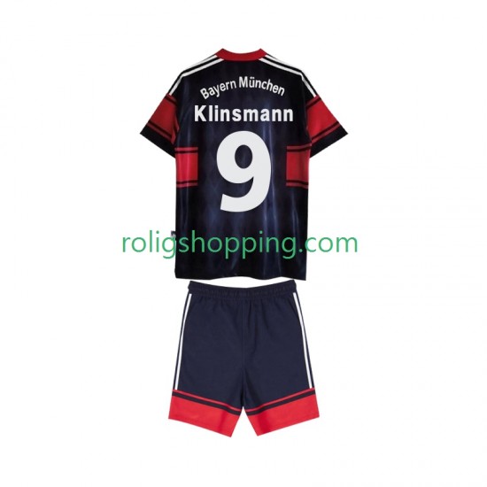 Fotbollströja FC Bayern München Klinsmann 9 1997 Retro Barn Hemmaställ 1999 Kort ärm