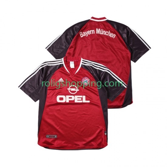 Fotbollströja FC Bayern München 2001 2002 Retro Män Hemmaställ Kort ärm